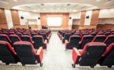 Auditorium arka plan bulanık