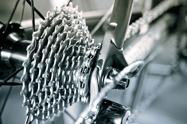 Bicicleta cassete traseiro w — Fotografia de Stock