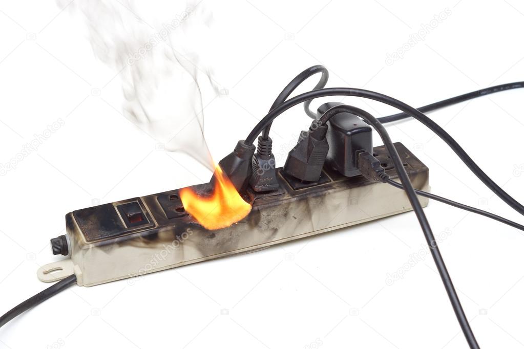 Surge protector caught on fire