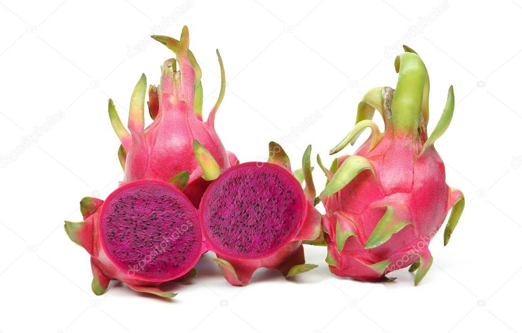 Red and white dragon fruit Stock Photo by ©weerapat 123772632