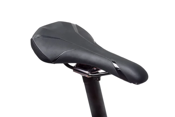 Radsattel Und Sattelstütze Isoliert Auf Weißem Hintergrund lizenzfreie Stockbilder