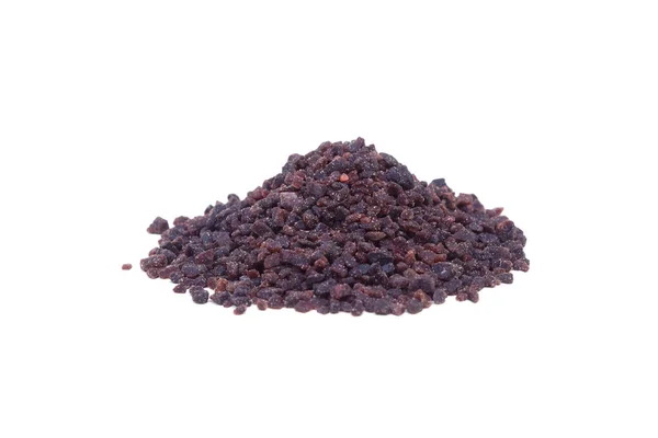 Ein Haufen Schwarzes Himalaya Salz Isoliert Auf Weißem Hintergrund lizenzfreie Stockbilder