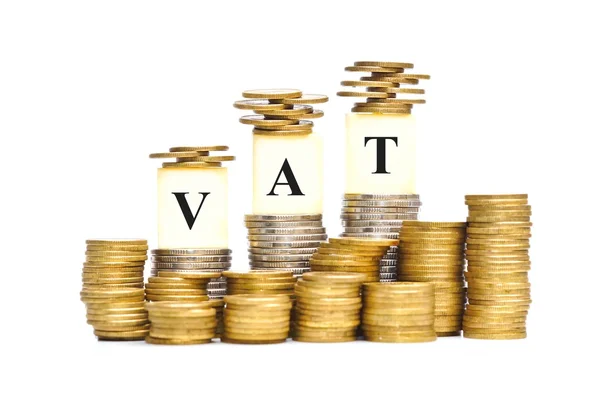 Value Added Tax of coins — Stock Photo, Image