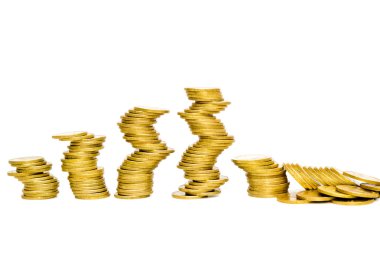 Altın sikke kazık için koyarak el