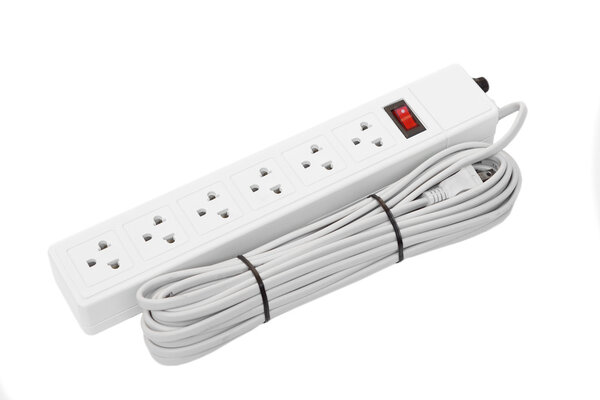 Power surge, isolated on white