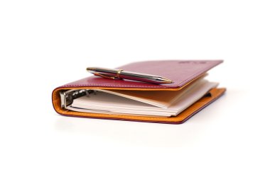 Yakın defter bir kalem ile