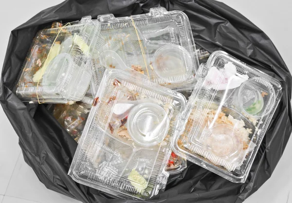 泡沫和塑料食品容器 — 图库照片