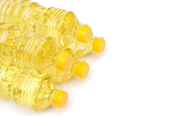 Plastflaskor av en vegetabilisk olja — Stockfoto