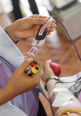 test için kan alarak hemşire