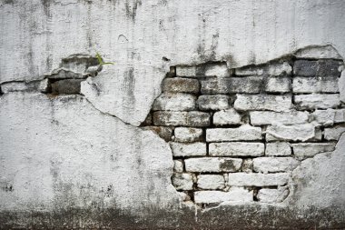 Eski beyaz tuğla duvar