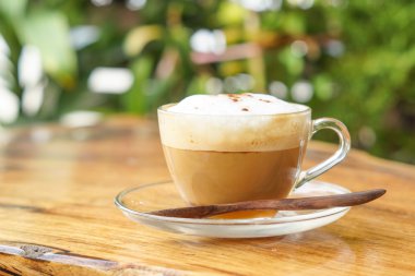 Bir fincan cappuccino kahve.