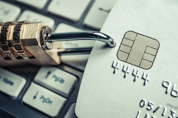 Безопасность данных кредитной карты — стоковое фото