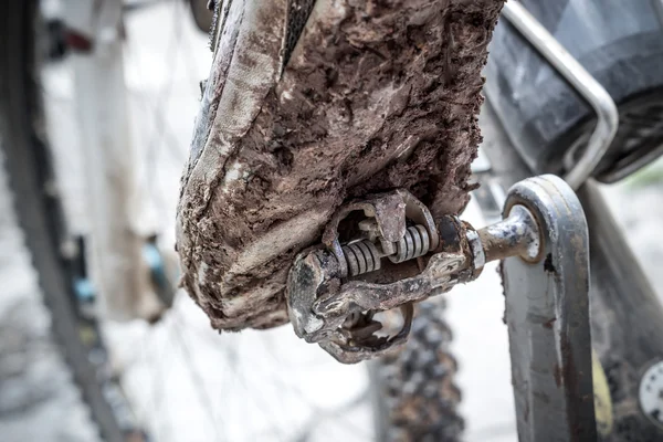 Scarpe mountain bike clipless — Foto Stock