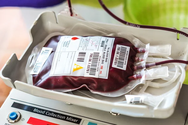 Sacca di sangue in un sangue — Foto Stock