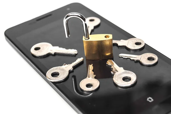 Mobile phone security breach — Stock Photo, Image