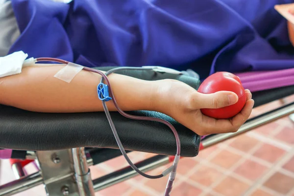 Doação de sangue realizada ao ar livre — Fotografia de Stock