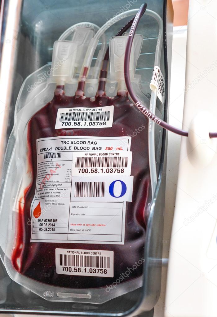 blood bag in a blood