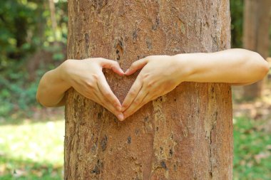 Eller kalp şekli oluşturuyor.