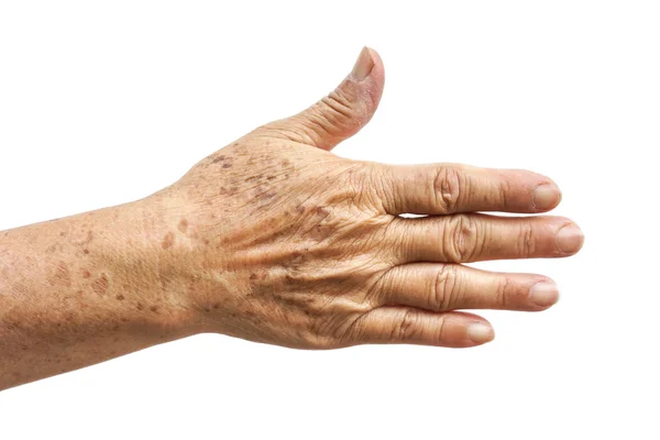 오래 된 여성 손 — 스톡 사진