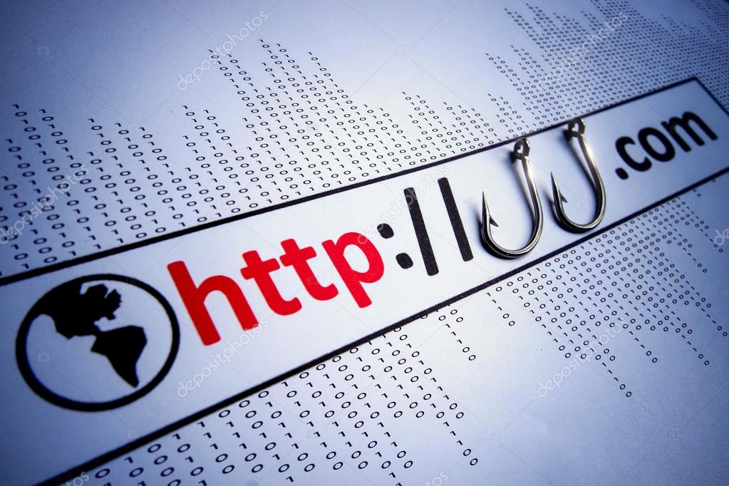 Herunterladen - Ungesicherte http-Verbindung - Phishing-Website-Konzept — Stockbild Ungesicherte http-Verbindung — Stockfoto