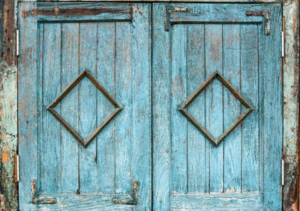Windows geschilderd in blauw — Stockfoto