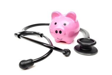 stetoskop ile pembe kumbara