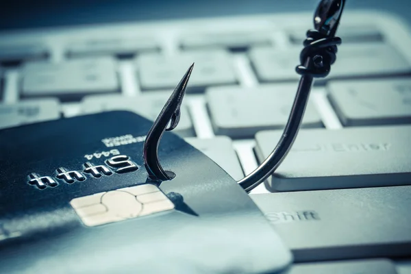 Carta di credito attacco phishing — Foto Stock