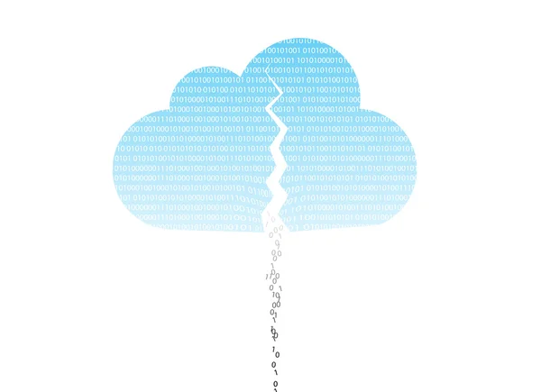 Violazione del sistema cloud — Foto Stock