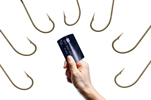 Credit card phishing attack — Stock Photo, Image