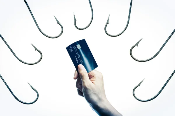 Carta di credito attacco phishing — Foto Stock