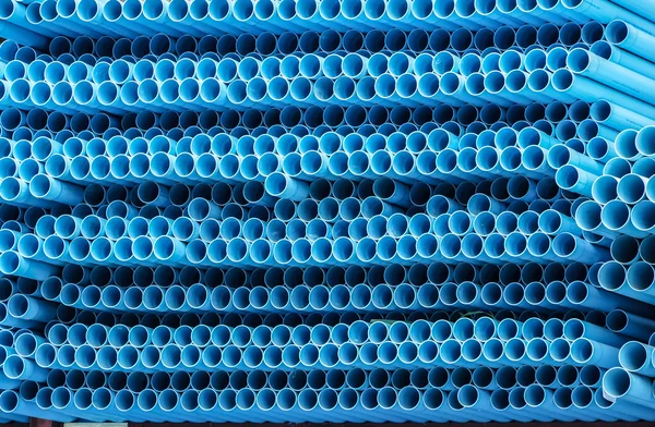 Blue pvc pipes — Stock Photo, Image