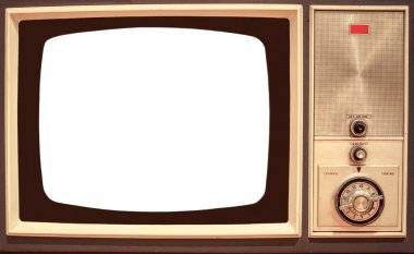 beyaz ekran ile eski televizyon
