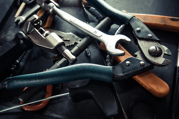 Fahrrad Werkzeuge Hintergrund — Stockfoto