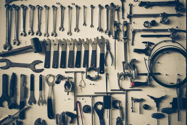 Bicycle tools background — Stock Photo, Image