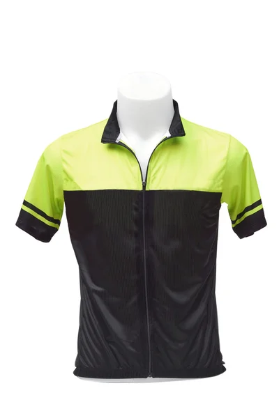 Camiseta negra y verde para ciclismo — Foto de Stock