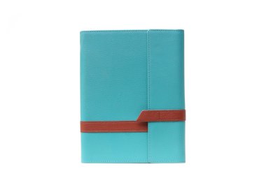 Mavi defter ile beyaz boş sayfa