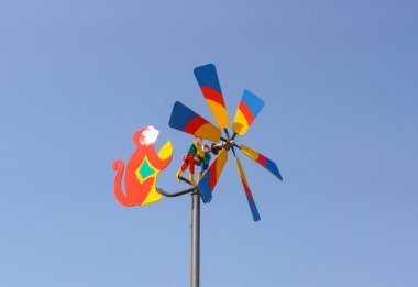 renkli küçük Rüzgar değirmeni
