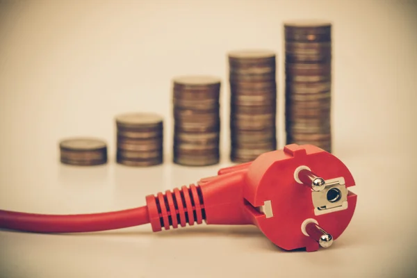 Expensive electricity cost — Stockfoto
