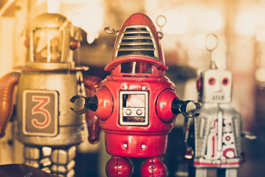 Viejos juguetes robot clásicos — Foto de stock © weerapat #91489264