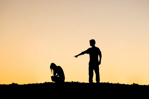 Pareja terminando relación — Foto de Stock