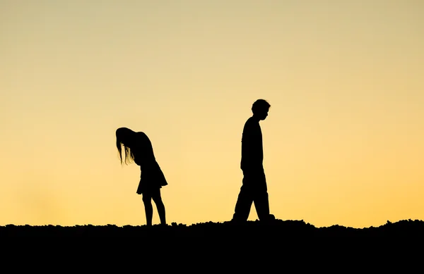 Casal terminando relacionamento — Fotografia de Stock