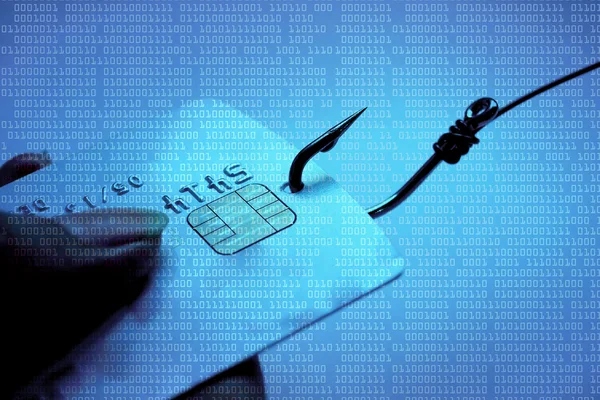 Phishing-Angriff auf Kreditkartendaten — Stockfoto