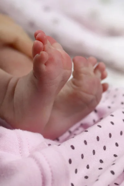 담요를 태어난 아기의 발이죠 선택적 — 스톡 사진
