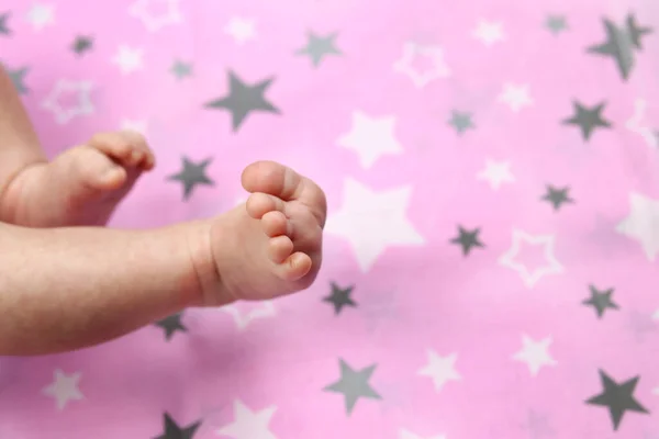 Cute Feet Newborn Baby Blanket Concept Love Health Care — Stock Photo, Image