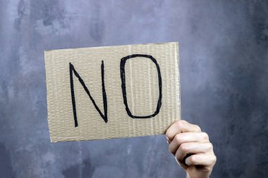 Posterde hiçbir şey yok. Reddetme ve reddetme kavramı.