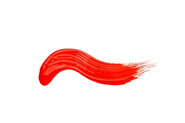 Mancha Pintura Roja Sobre Fondo Blanco — Foto de Stock