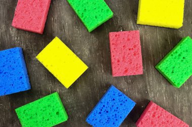 Arka plan, bulaşık yıkamak ya da evi temizlemek için sünger dokusu.