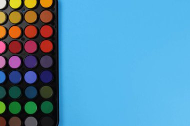 Profesyonel bir fırçayla suluboya boya seti.