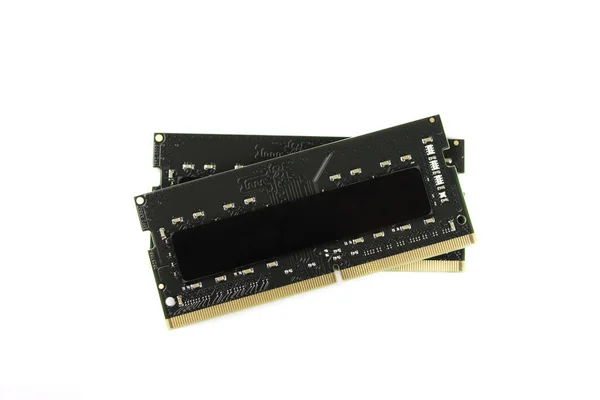 Computer Laptop Memory Ram Closeup Isolated White — Stock Photo, Image