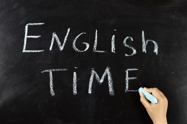 黒板にチョークで書いた英語の時間 — ストック写真